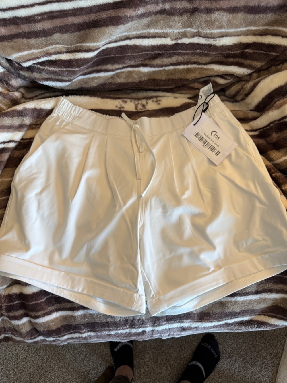 ZYIA Cream Athletic Drawstring Women’s Shorts